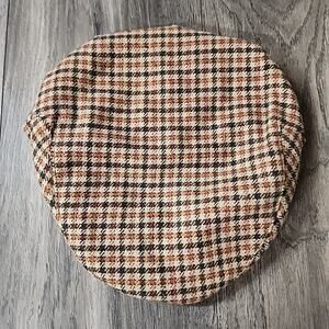 Failsworth Harris Tweed Cabbie Newsboy Wool Hat Herringbone Brown